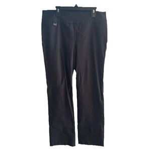 Lisette Dark Grey Women Pants Sz 8 Trouser Flat Front Work Straight Leg Classic